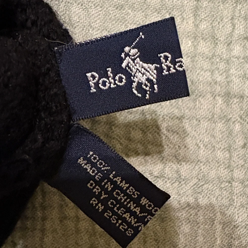 Polo Ralph Lauren 100% Lambswool Black Hat